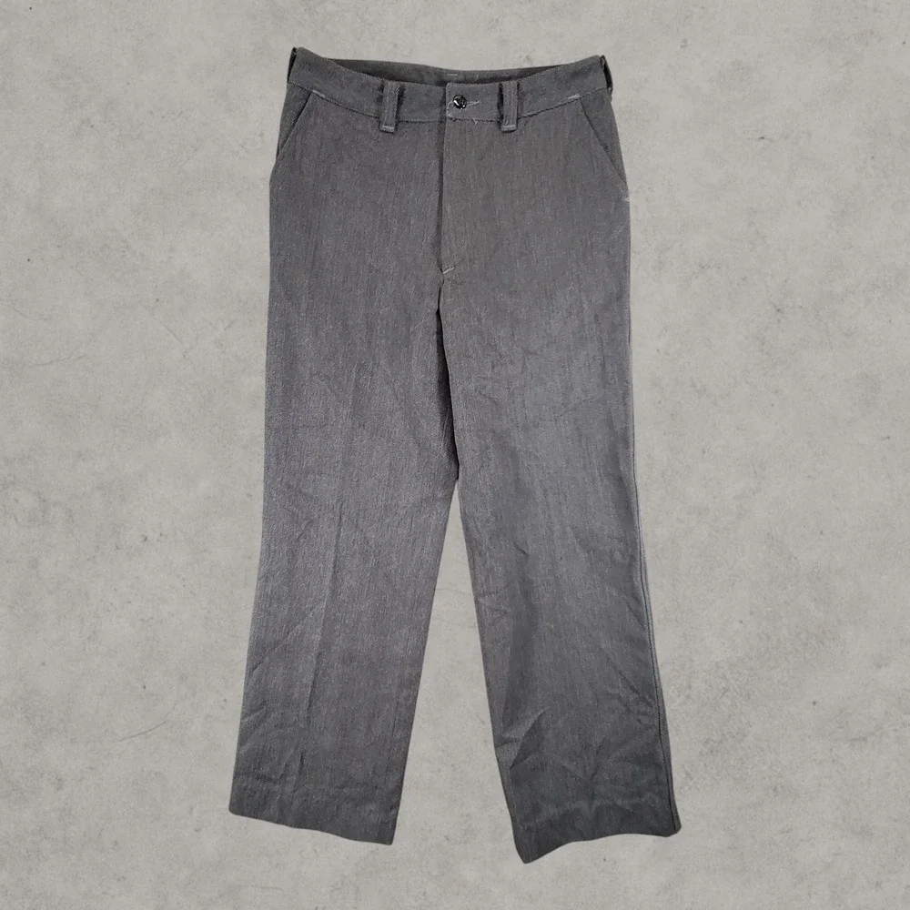 Filson Wool Trousers Men 31 Charcoal Grey Virgin Wool Straight Leg Salt N Pepper